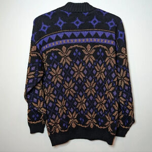 Vintage  Rose Sparkle Black Gold Indigo Purple Snowflake Floral Small